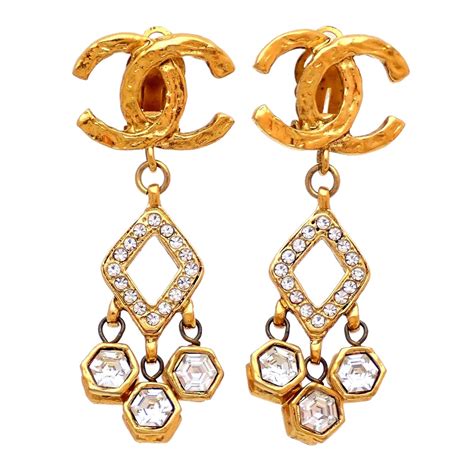 chanel rose earrings|chanel vintage earrings sale.